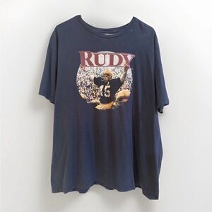 Vintage Notre Dame Rudy Movie Graphic Tee 90s Fighting Irish Movie T Shirt GUC